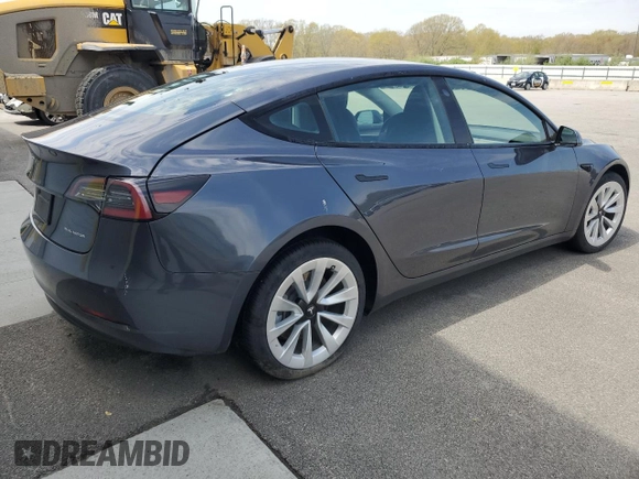2022 Tesla Model 3 Long Range with VIN 5YJ3E1EB4NF289326, listed as a Copart auction lot 55457975 with 52,249 mi miles and Clean Title. Bid and sale history available at DreamBid. Image 3.