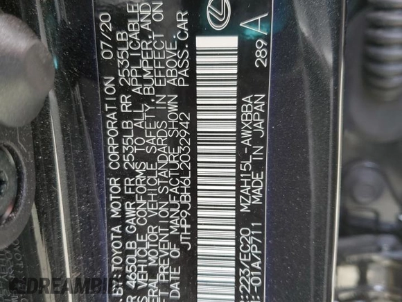 2020 Lexus UX 250h z VIN JTHP9JBH6L2032942, wystawiony jako Copart lot #56675505 z przebiegiem 22 295 mil mil oraz Szkoda całkowita • Salvage title. Historia ofert i sprzedaży dostępna na DreamBid. Obrazek 13.