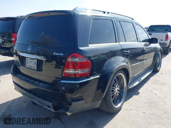 2008 Mercedes-Benz GL-Class 5.5L with VIN 4JGBF86E18A325735, listed as a IAAI auction lot 41580522 with 214,164 mi miles. Bid and sale history available at carsss.com. Image 4.