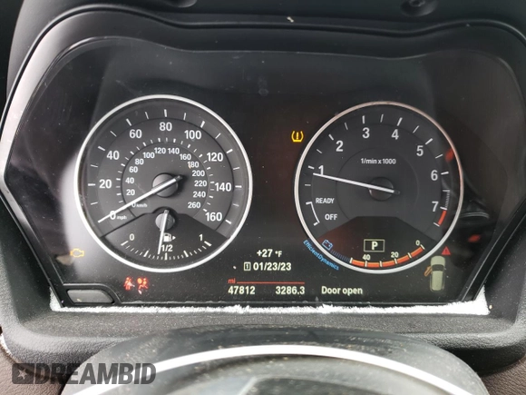 2017 BMW X1 xDrive28i with VIN WBXHT3C38H5F72259, listed as a Copart auction lot 37205783 with 47,812 mi miles. Bid and sale history available at carsss.com. Image 9.