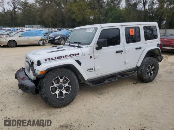 2022 Jeep Wrangler Unlimited Rubicon with VIN 1C4HJXFNXNW133624, listed as a Copart auction lot 48222615 with 51,849 mi miles and Salvage title. Bid and sale history available at DreamBid. Image 1.