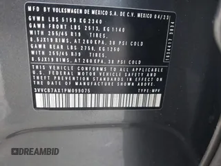2023 Volkswagen Tiguan SE R-Line Black с VIN 3VVCB7AX1PM099075, выставлен на аукционе IAAI как лот 41600520 с пробегом 33 316 миль миль и . История ставок и продаж доступна на DreamBid. Изображение 9.