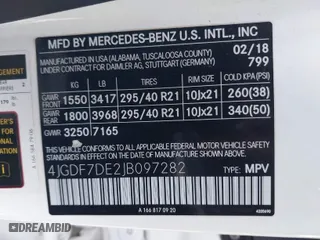 2018 Mercedes-Benz GLS with VIN 4JGDF7DE2JB097282, listed as a IAAI auction lot 41060046 with 71,317 mi miles. Bid and sale history available at carsss.com. Image 9.
