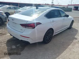 2018 Genesis G80 Sport with VIN KMHGN4JB5JU223891, listed as a IAAI auction lot 42559899 with 156,603 mi miles and . Bid and sale history available at DreamBid. Image 4.