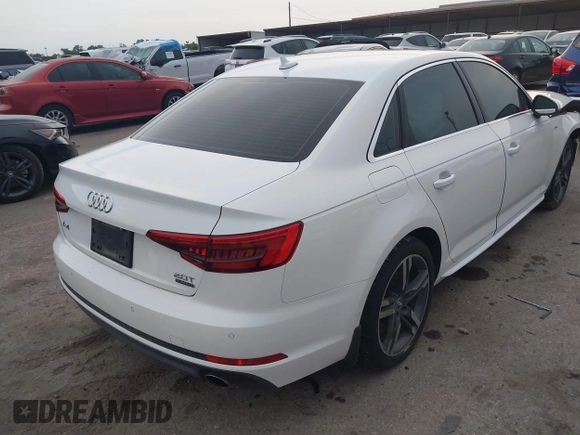 2017 Audi A4 Premium Plus with VIN WAUENAF48HN034366, listed as a IAAI auction lot 42173487 with 90,707 mi miles and . Bid and sale history available at DreamBid. Image 4.