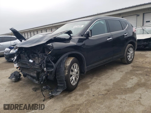 2014 Nissan Rogue S with VIN 5N1AT2MV6EC809873, listed as a Copart auction lot 43744395 with 37,850 mi miles and Salvage Title. Bid and sale history available at carsss.com. Image 1.