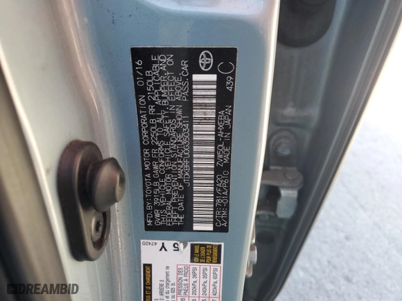 2016 Toyota Prius Two with VIN JTDKBRFU0G3503411, listed as a Copart auction lot 52234205 with 139,443 mi miles and Salvage Title. Bid and sale history available at carsss.com. Image 14.