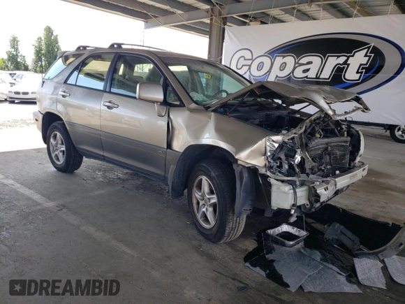 2001 Lexus RX 300 with VIN JTJHF10U610199760, listed as a Copart auction lot 55637985 with 237,253 mi miles and Salvage Title. Bid and sale history available at DreamBid. Image 4.