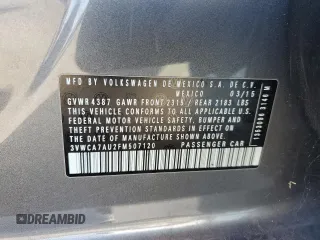 2015 Volkswagen Golf SportWagen TDI SE with VIN 3VWCA7AU2FM507120, listed as a Copart auction lot 73509374 with 68,538 mi miles and Salvage Title. Bid and sale history available at carsss.com. Image 13.