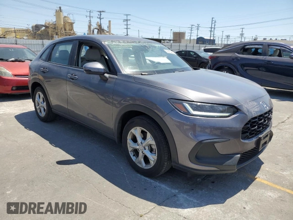 2023 Honda HR-V LX with VIN 3CZRZ1H34PM729931, listed as a Copart auction lot 59405465 with 24,375 mi miles and Salvage title. Bid and sale history available at DreamBid. Image 4.