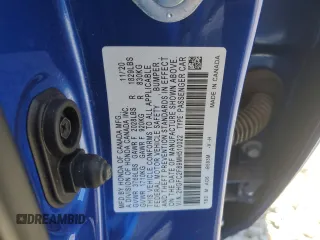 2021 Honda Civic Sport with VIN 2HGFC2F89MH510022, listed as a Copart auction lot 46923315 with 66,655 mi miles and Salvage Title. Bid and sale history available at DreamBid. Image 14.