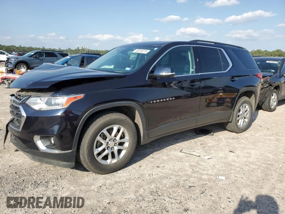2020 Chevrolet Traverse LT Cloth z VIN 1GNERGKW3LJ161292, wystawiony jako Copart lot #50519275 z przebiegiem 71 369 mil mil oraz Szkoda całkowita • Salvage title. Historia ofert i sprzedaży dostępna na DreamBid. Obrazek 1.