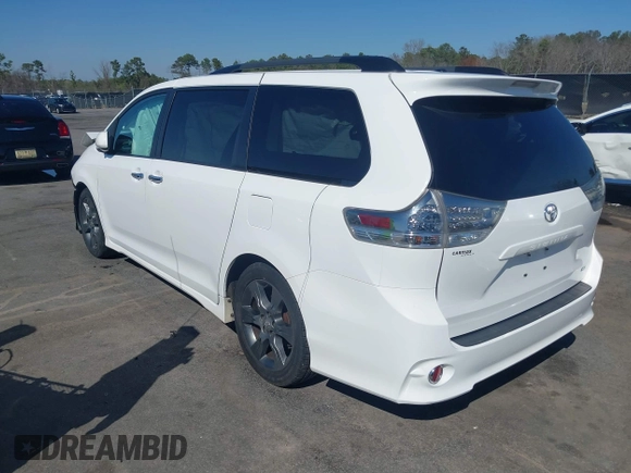 2015 Toyota Sienna SE with VIN 5TDXK3DC4FS566084, listed as a IAAI auction lot 41777561 with 153,002 mi miles and . Bid and sale history available at carsss.com. Image 3.