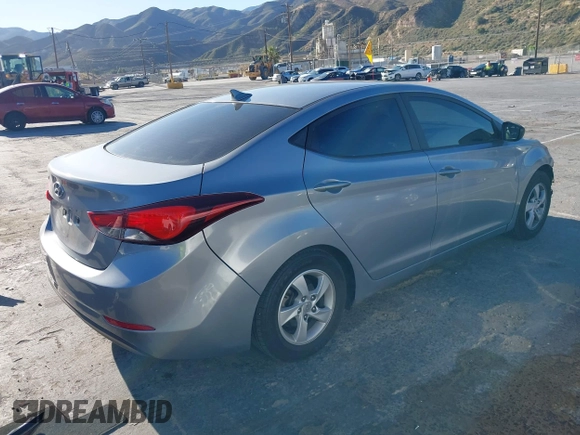 2015 Hyundai Elantra SE with VIN 5NPDH4AE7FH636230, listed as a IAAI auction lot 42243538 with 104,634 mi miles and . Bid and sale history available at DreamBid. Image 4.