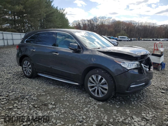 2015 Acura MDX Tech Pkg with VIN 5FRYD4H47FB008644, listed as a Copart auction lot 52514695 with 116,291 mi miles and Salvage Title. Bid and sale history available at carsss.com. Image 4.