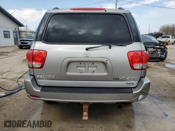 2006 Toyota Sequoia SR5 with VIN 5TDBT44AX6S272135, listed as a Copart auction lot 51696105 with 273,936 mi miles and Salvage Title. Bid and sale history available at DreamBid. Image 6.