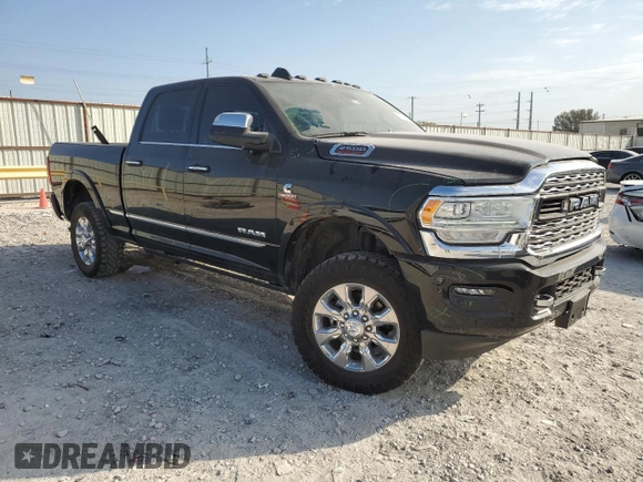 2022 Ram 2500 Limited with VIN 3C6UR5SLXNG418460, listed as a Copart auction lot 75847674 with 45,499 mi miles and Salvage title. Bid and sale history available at DreamBid. Image 4.