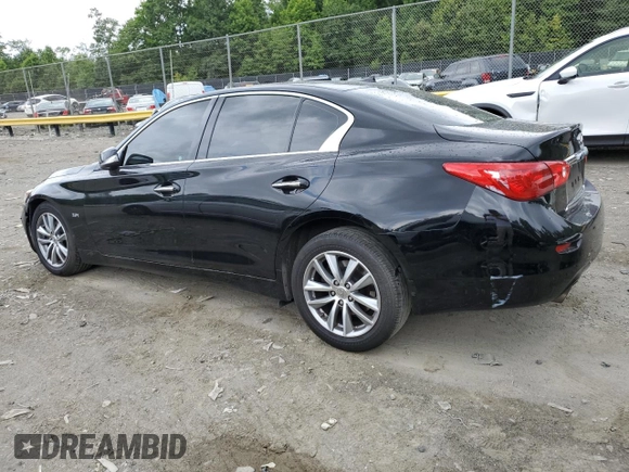 2017 Infiniti Q50 2.0t with VIN JN1CV7AP5HM642787, listed as a Copart auction lot 63081264 with 170,128 mi miles and Salvage Title. Bid and sale history available at carsss.com. Image 2.