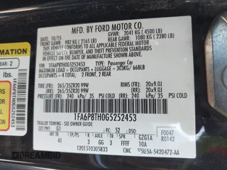 2016 Ford Mustang EcoBoost with VIN 1FA6P8TH0G5252453, listed as a IAAI auction lot 42002358 with 107,235 mi miles and . Bid and sale history available at DreamBid. Image 9.