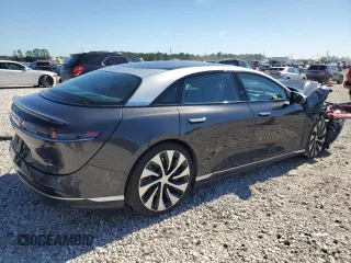 2022 Lucid Air Grand Touring with VIN 50EA1GBA9NA003234, listed as a Copart auction lot 82023694 with 25,049 mi miles and Salvage Title. Bid and sale history available at carsss.com. Image 3.
