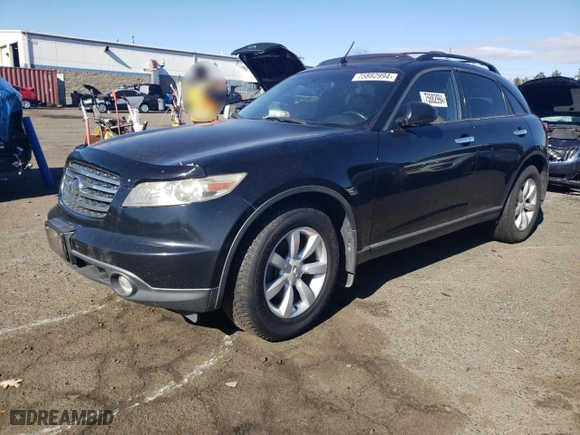 2005 Infiniti FX35 with VIN JNRAS08W85X214448, listed as a Copart auction lot 75882994 with NaN miles and Non Repairable. Bid and sale history available at carsss.com. Image 1.