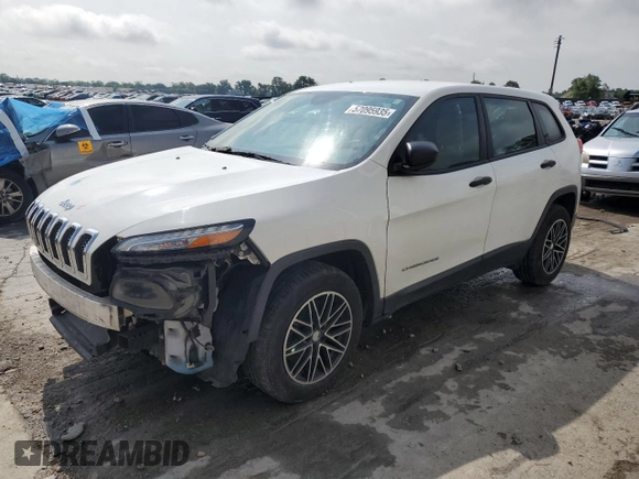 2017 Jeep Cherokee Sport with VIN 1C4PJLAB9HW565983, listed as a Copart auction lot 57095935 with 155,888 mi miles and Salvage title. Bid and sale history available at DreamBid. Image 1.