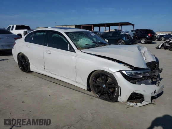 2022 BMW 3 Series 330i with VIN 3MW5R1J06N8C23668, listed as a Copart auction lot 47164585 with 0 mi miles and Salvage Title. Bid and sale history available at carsss.com. Image 4.