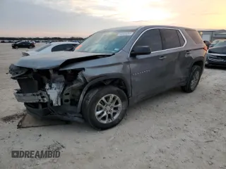 2020 Chevrolet Traverse LS with VIN 1GNERFKW2LJ145630, listed as a Copart auction lot 46484255 with 101,966 mi miles and Salvage Title. Bid and sale history available at carsss.com. Image 1.