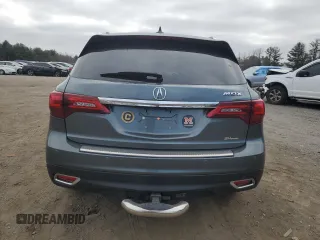 2014 Acura MDX Advance with VIN 5FRYD4H8XEB039386, listed as a Copart auction lot 48935905 with Not Provided miles and Salvage Title. Bid and sale history available at DreamBid. Image 6.