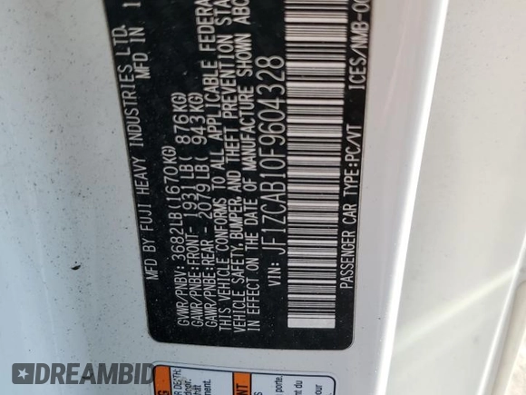 2015 Subaru BRZ Premium z VIN JF1ZCAB10F9604328, wystawiony jako Copart lot #70092104 z przebiegiem 150 703 mil mil oraz Szkoda całkowita • Salvage title. Historia ofert i sprzedaży dostępna na DreamBid. Obrazek 12.
