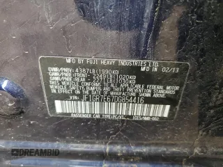 2013 Subaru WRX WRX with VIN JF1GR7E67DG854416, listed as a Copart auction lot 51514375 with Not provided miles and Salvage title. Bid and sale history available at DreamBid. Image 13.