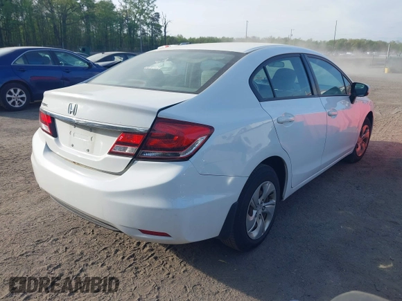 2015 Honda Civic Sedan LX with VIN 19XFB2F58FE292421, listed as a IAAI auction lot 42096298 with 141,594 mi miles. Bid and sale history available at carsss.com. Image 4.