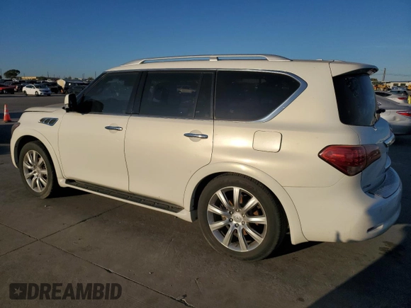 2012 Infiniti QX56 7-passenger with VIN JN8AZ2NF5C9519472, listed as a Copart auction lot 76924184 with 0 mi miles and Non Repairable. Bid and sale history available at carsss.com. Image 2.