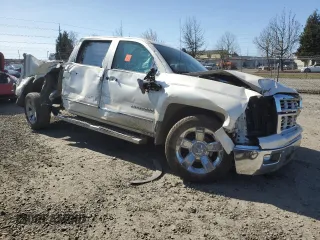 2015 Chevrolet Silverado 1500 LTZ with VIN 3GCUKSEJ4FG305028, listed as a Copart auction lot 46948365 with 0 mi miles and Salvage Title. Bid and sale history available at carsss.com. Image 4.