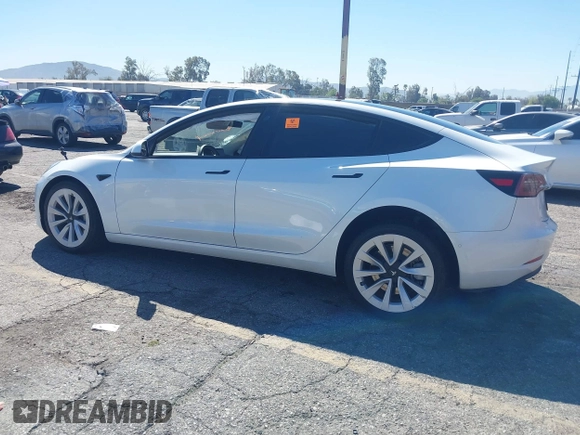 2022 Tesla Model 3 Long Range with VIN 5YJ3E1EB7NF298456, listed as a IAAI auction lot 41859304 with Not Provided miles and . Bid and sale history available at DreamBid. Image 14.