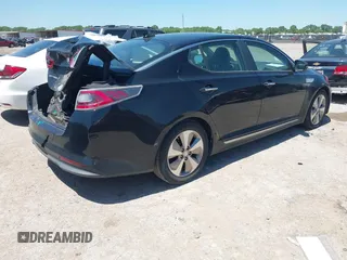 2015 Kia Optima Hybrid EX with VIN KNAGN4AD6F5091681, listed as a IAAI auction lot 42074960 with 162,748 mi miles. Bid and sale history available at carsss.com. Image 4.