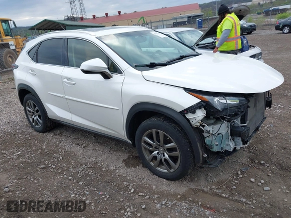 2016 Lexus NX 200t with VIN JTJBARBZ4G2082283, listed as a IAAI auction lot 42033030 with 99,575 mi miles. Bid and sale history available at carsss.com. Image 1.