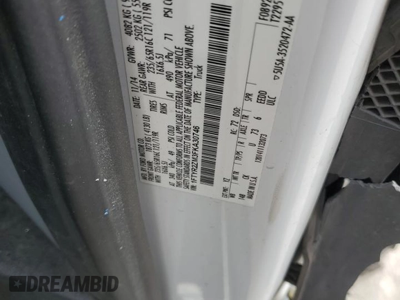2015 Ford Transit Cargo with VIN 1FTYR2ZM3FKA30746, listed as a Copart auction lot 82782194 with 151,340 mi miles and Salvage Title. Bid and sale history available at carsss.com. Image 15.