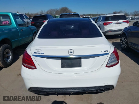 2018 Mercedes-Benz C 43 AMG with VIN 55SWF6EB4JU238408, listed as a IAAI auction lot 41630851 with 116,235 mi miles and . Bid and sale history available at carsss.com. Image 17.