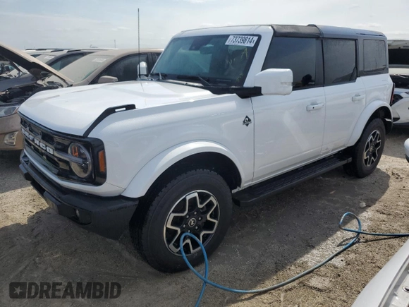 2024 Ford Bronco Outer Banks with VIN 1FMEE8BP9RLA03325, listed as a Copart auction lot 73739814 with Not Provided miles and Non Repairable. Bid and sale history available at DreamBid. Image 1.