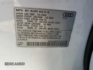 2015 Audi Q7 3.0L TDI Prestige with VIN WA1VMBFEXFD014766, listed as a Copart auction lot 68034232 with 106,461 mi miles. Bid and sale history available at carsss.com. Image 14.