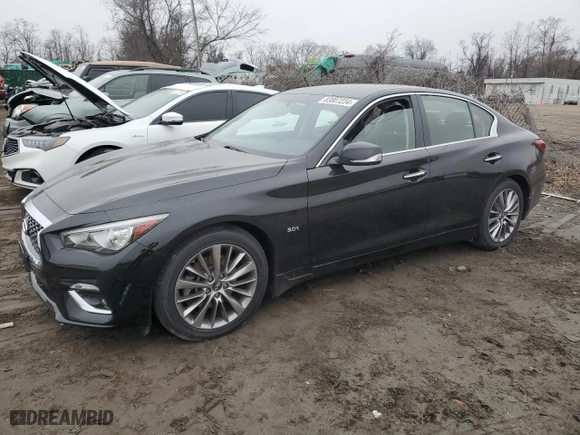 2018 Infiniti Q50 3.0t SPORT with VIN JN1EV7AR3JM444600, listed as a Copart auction lot 83807224 with NaN miles and Salvage Title. Bid and sale history available at carsss.com. Image 1.