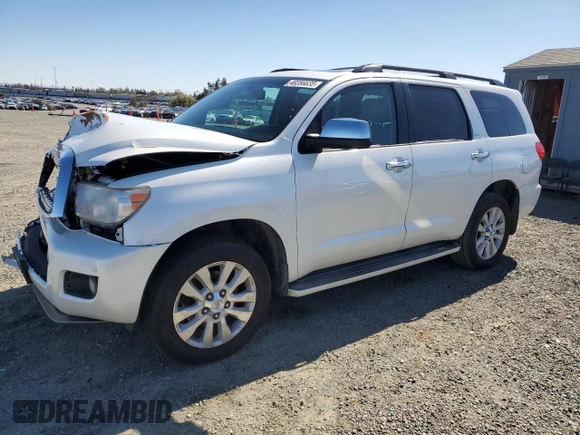 2014 Toyota Sequoia Platinum with VIN 5TDDY5G1XES097637, listed as a Copart auction lot 48256635 with 161,862 mi miles and Salvage Title. Bid and sale history available at carsss.com. Image 1.