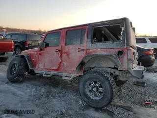 2012 Jeep Wrangler Unlimited Sport with VIN 1C4HJWDG7CL114297, listed as a Copart auction lot 42144525 with 165,482 mi miles and Salvage Title. Bid and sale history available at carsss.com. Image 2.