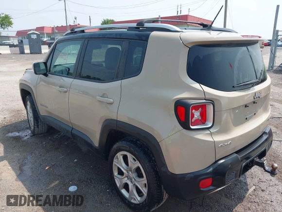 2016 Jeep Renegade Limited with VIN ZACCJBDT4GPD35969, listed as a IAAI auction lot 42472057 with 101,690 mi miles and . Bid and sale history available at DreamBid. Image 3.