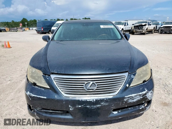 2007 Lexus LS 460 with VIN JTHBL46F675003368, listed as a Copart auction lot 62220355 with 176,745 mi miles and Salvage title. Bid and sale history available at DreamBid. Image 5.