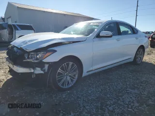 2019 Genesis G80 3.8L with VIN KMHGN4JE8KU295955, listed as a Copart auction lot 80874734 with 48,309 mi miles and Salvage Title. Bid and sale history available at carsss.com. Image 1.