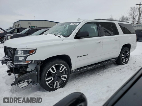 2018 Chevrolet Suburban Premier z VIN 1GNSKJKC0JR166765, wystawiony jako Copart lot #43997605 z przebiegiem 112 786 mil mil oraz Czysty tytuł • Clean title. Historia ofert i sprzedaży dostępna na DreamBid. Obrazek 1.