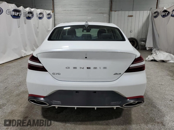 2025 Genesis G70 2.5T with VIN KMTG34SC8SU151203, listed as a Copart auction lot 87928775 with 4,203 mi miles and Clean Title. Bid and sale history available at DreamBid. Image 6.