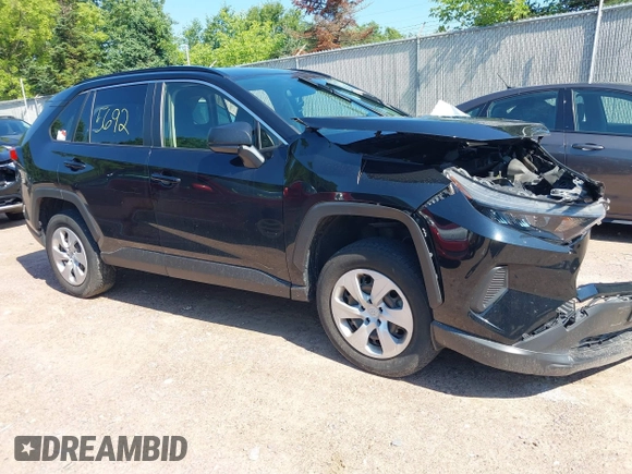 2019 Toyota RAV4 LE with VIN JTMH1RFV9KD515999, listed as a IAAI auction lot 42635692 with 87,345 mi miles and . Bid and sale history available at DreamBid. Image 1.
